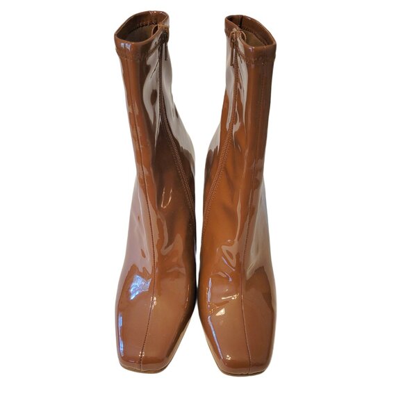 Steve Madden Lynden Patent Leather Zip Ankle Boots - Picture 5 of 13